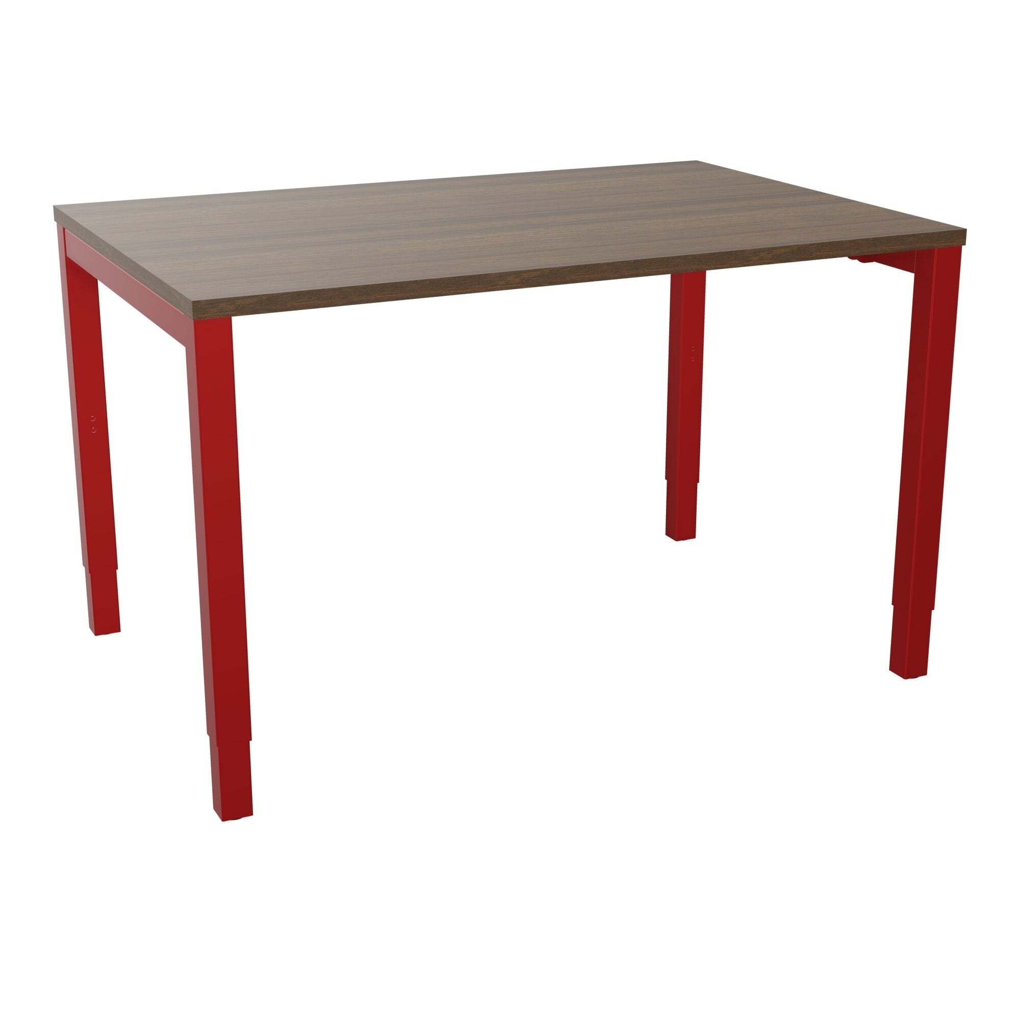 Bureau rectangle Arial - Plateau mélamine noyer brun