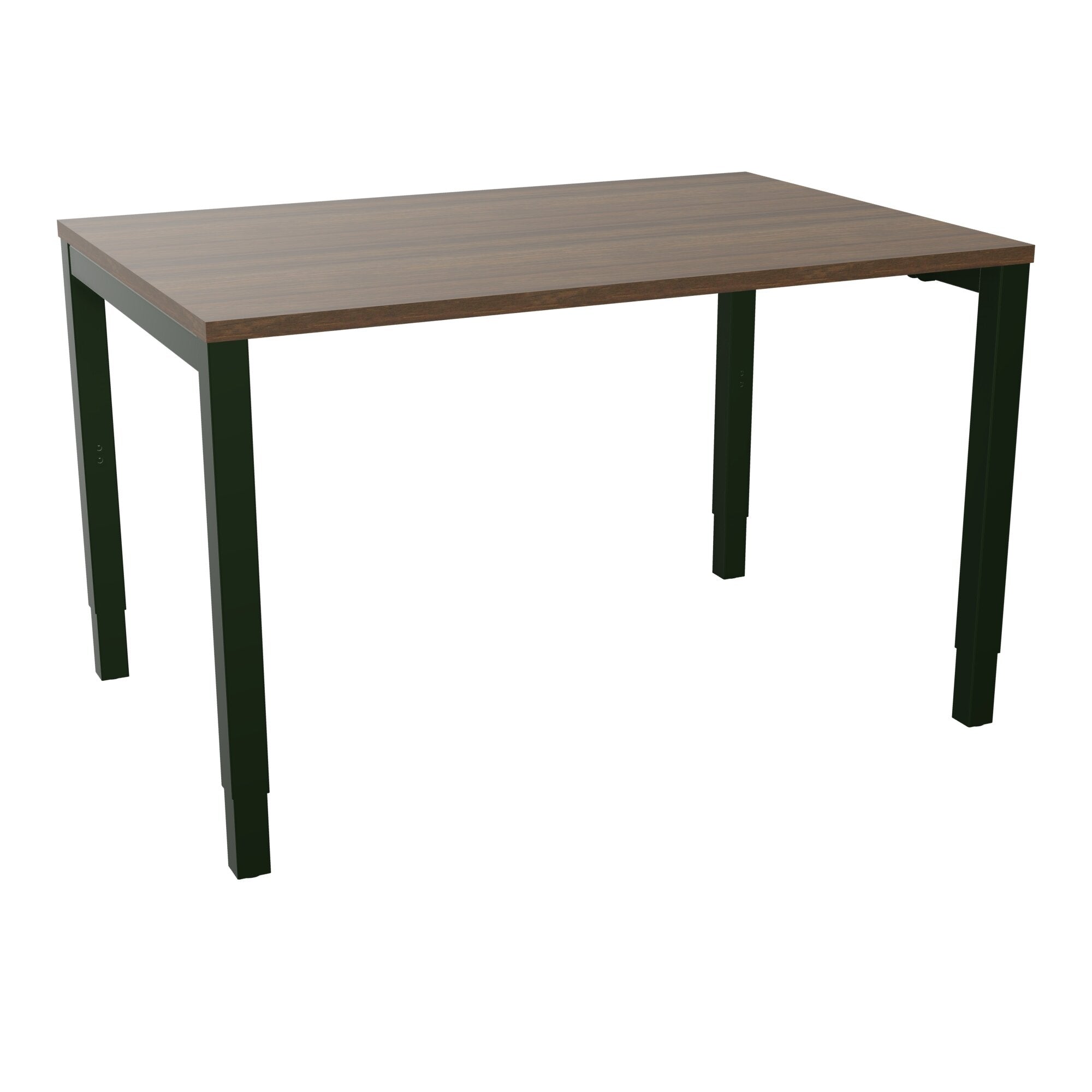 Bureau rectangle Arial - Plateau mélamine noyer brun