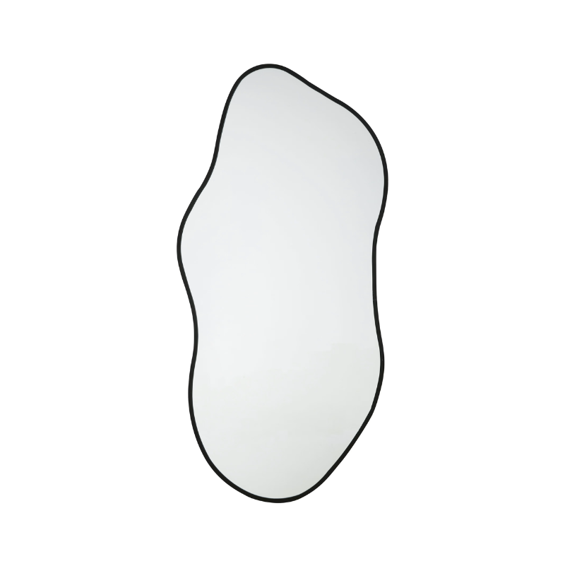 BRINA - miroir en métal noir