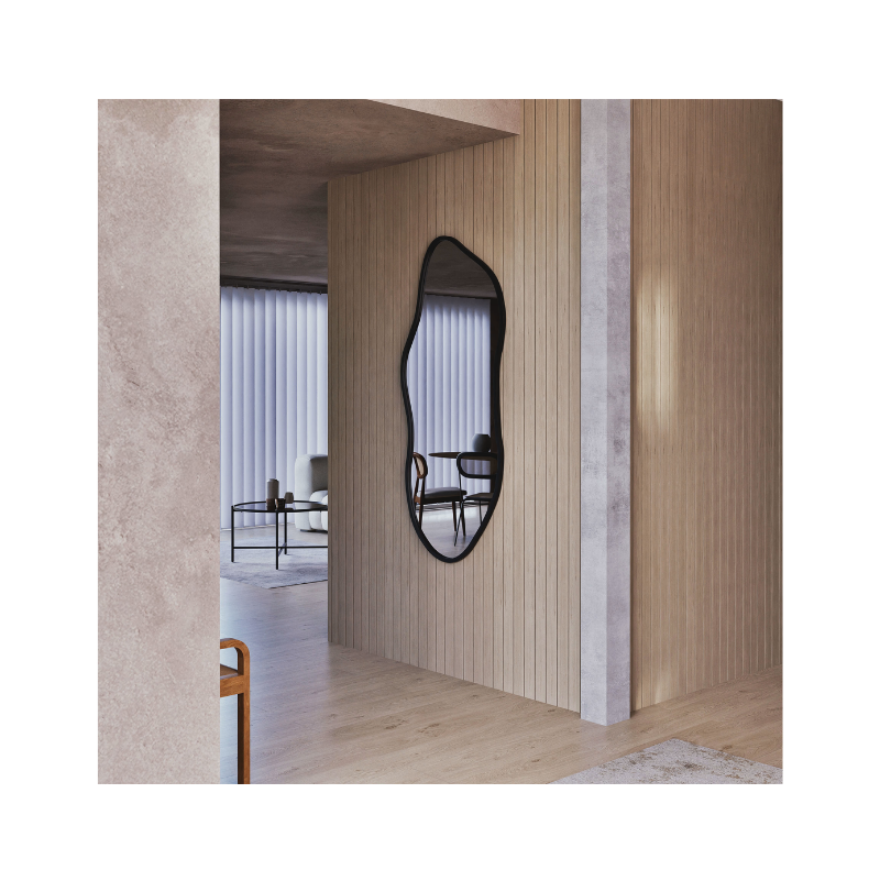 BRINA - miroir en métal noir