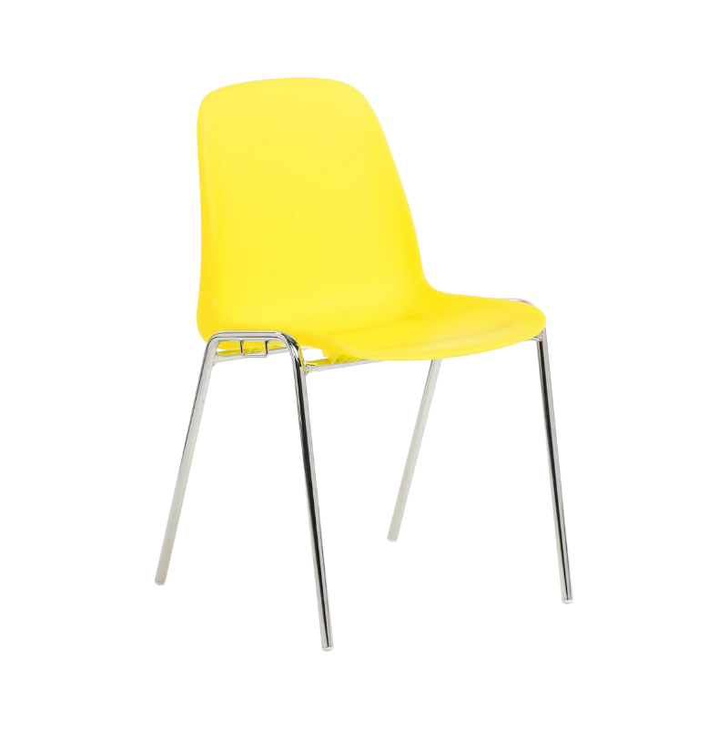 Chaise CHARLOTTE givrée pieds chromés