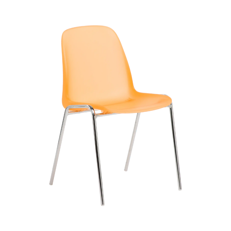 Chaise CHARLOTTE givrée pieds chromés