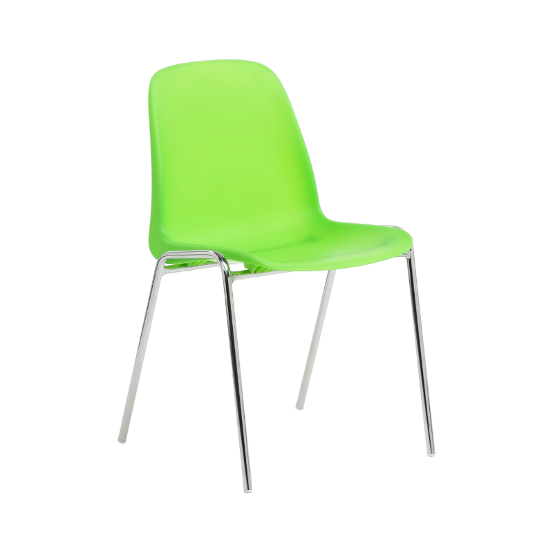 Chaise CHARLOTTE givrée pieds chromés