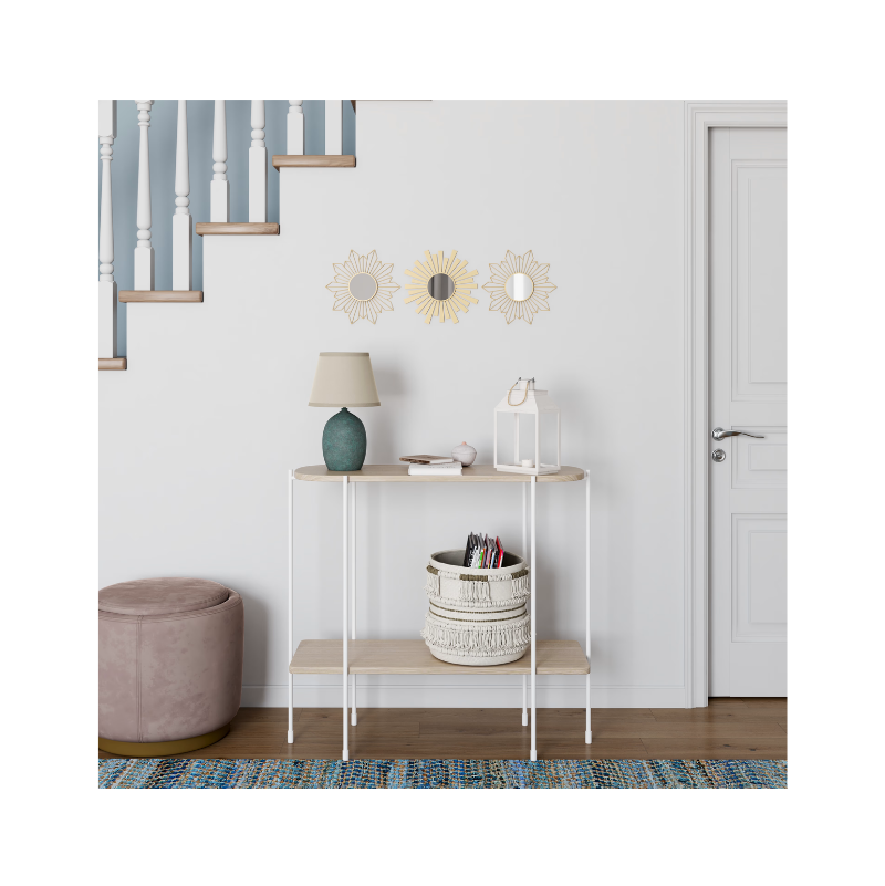 DONGI - set de 3 miroirs en métal doré