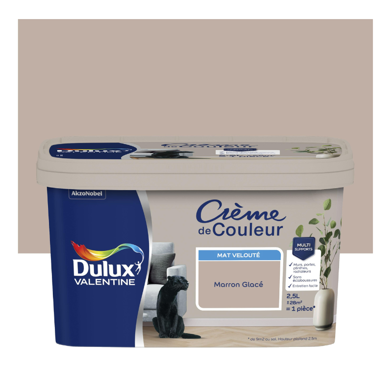 Peinture intérieure mat MARRON GLACÉ - 2,5L RIPOLIN