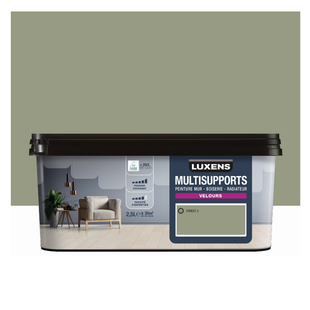 Peinture intérieure velours FOREST 3 - 2.5L LUXENS
