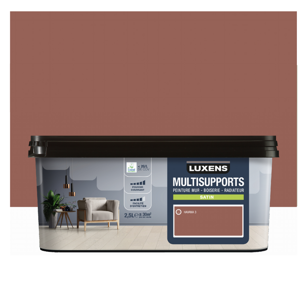 Peinture intérieure satin HAVANA 3 - 2.5L LUXENS