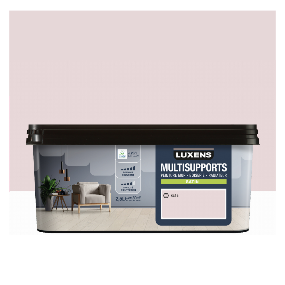 Peinture intérieure satin KISS 6 - 2.5L LUXENS