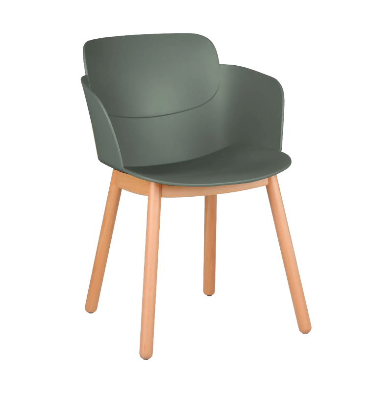 Fauteuil LOOPS piètement bois