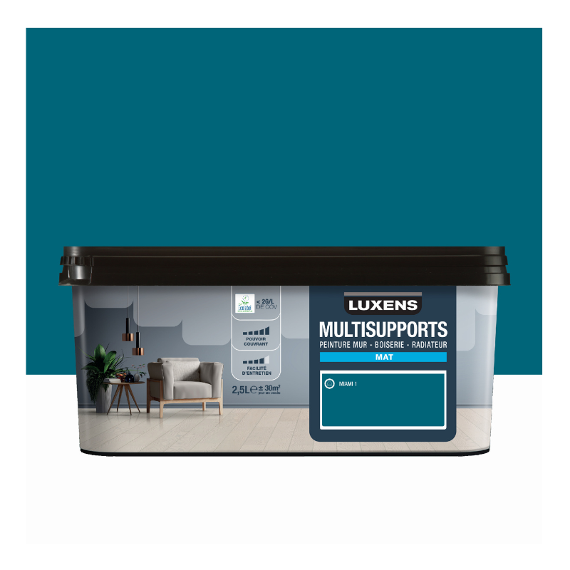Peinture intérieure mat MIAMI - 2,5L LUXENS