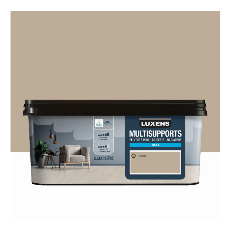 Peinture intérieure mat TRENCH - 2,5L LUXENS