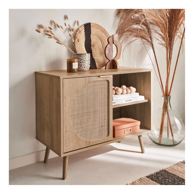 Buffet en bois porte réversible