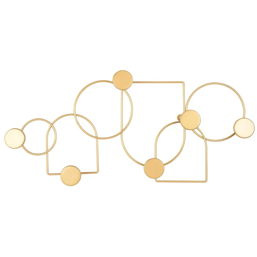 Patère 6 crochets en métal doré