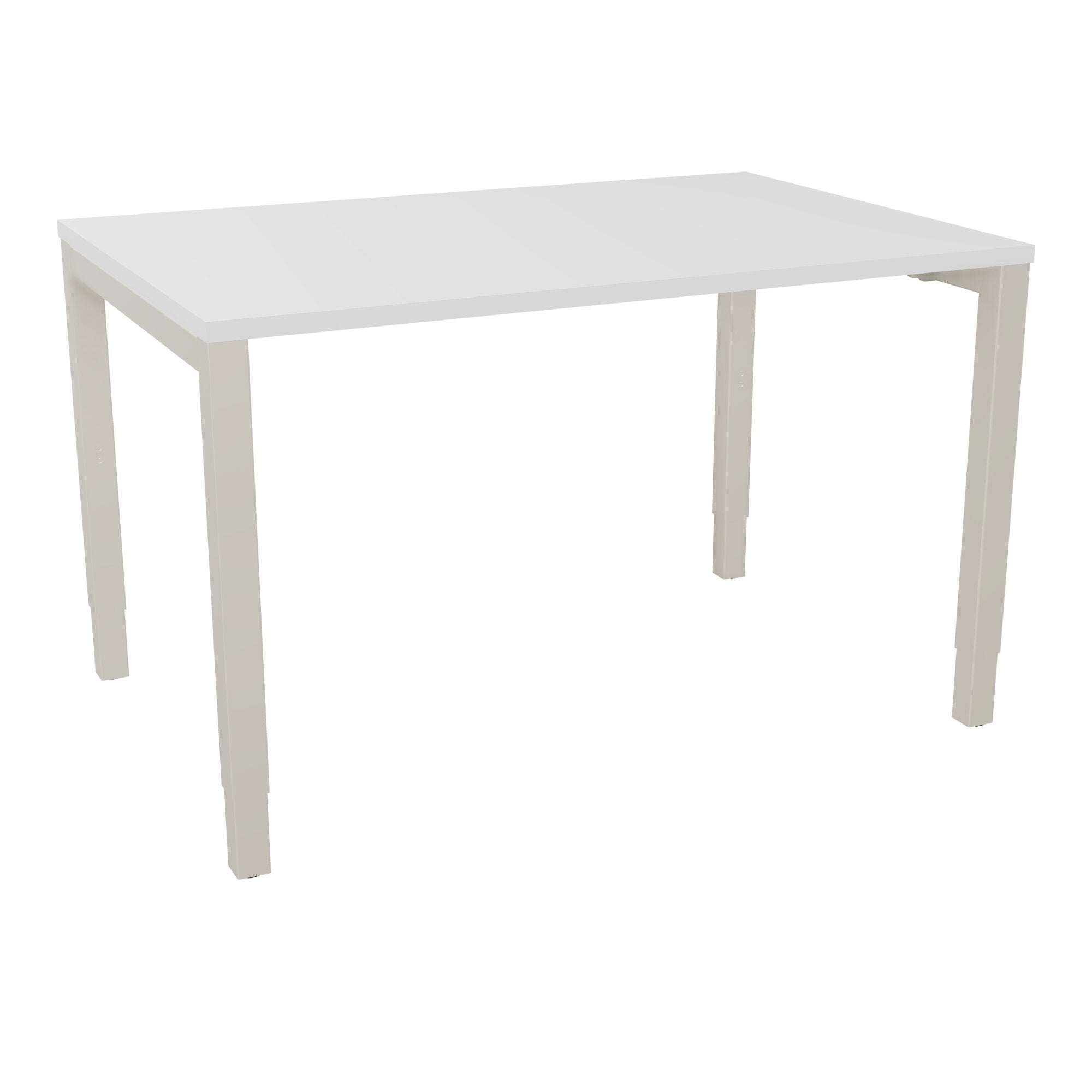 Bureau rectangle Arial - Plateau mélaminé blanc neige