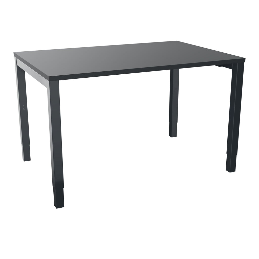 Bureau rectangle Arial - Plateau mélaminé noir velours