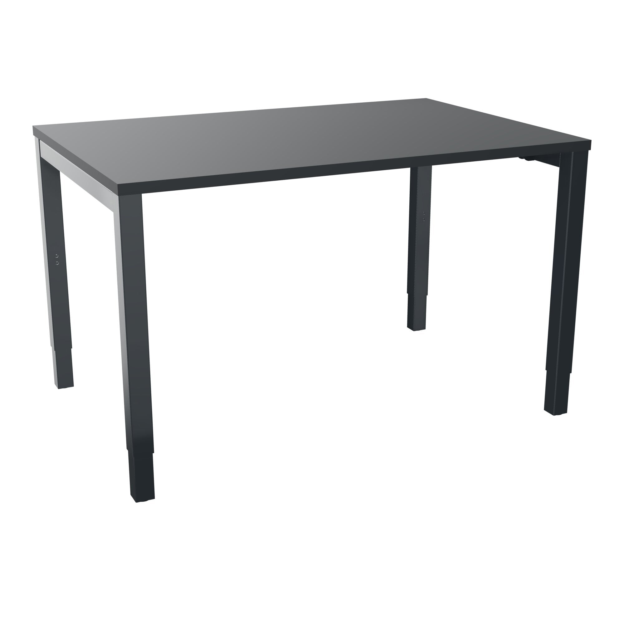 Bureau rectangle Arial - Plateau mélaminé noir velours