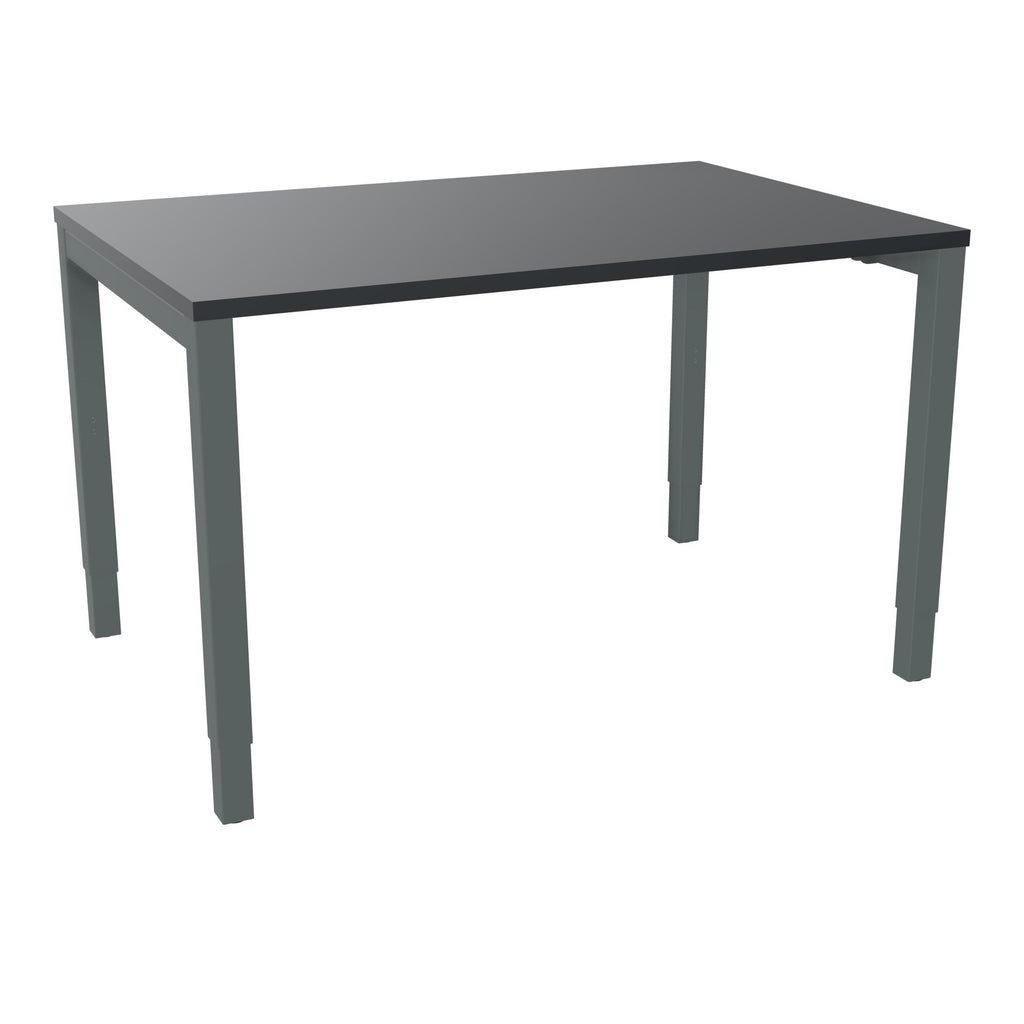 Bureau rectangle Arial - Plateau mélaminé noir velours