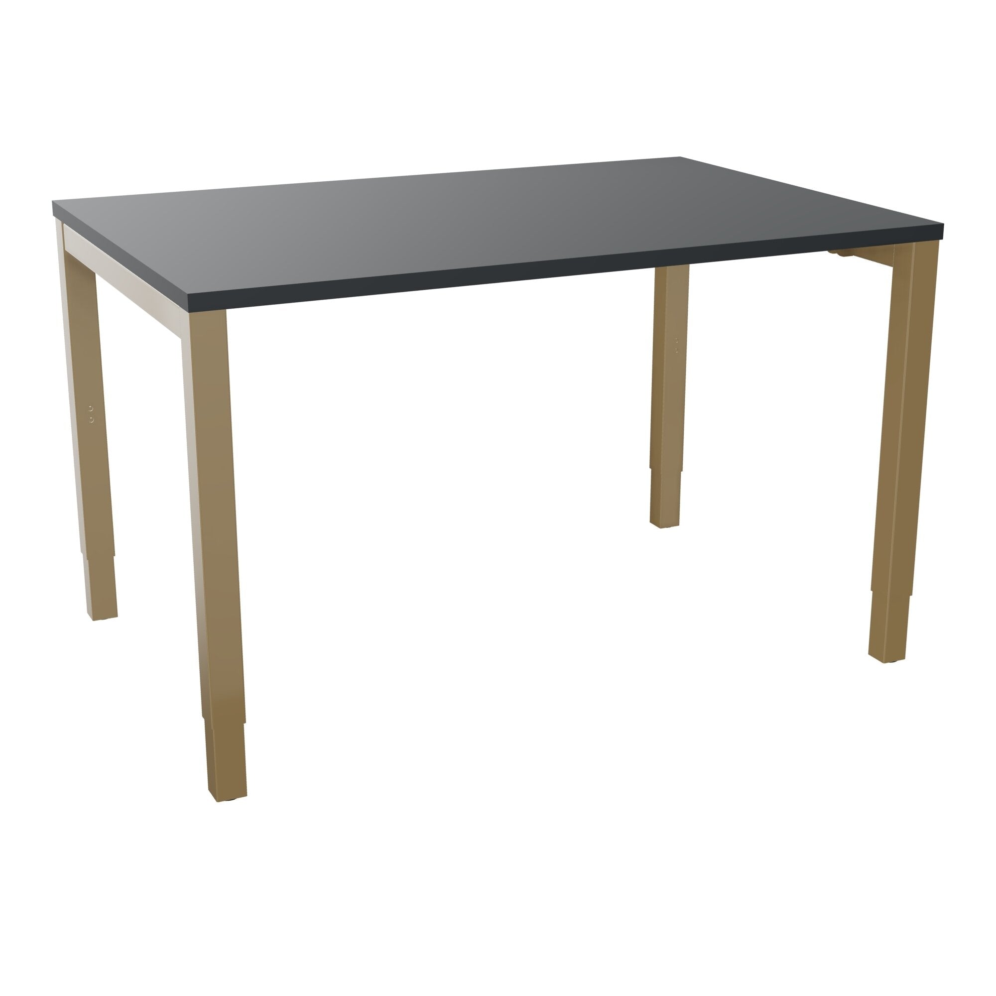 Bureau rectangle Arial - Plateau mélaminé noir velours