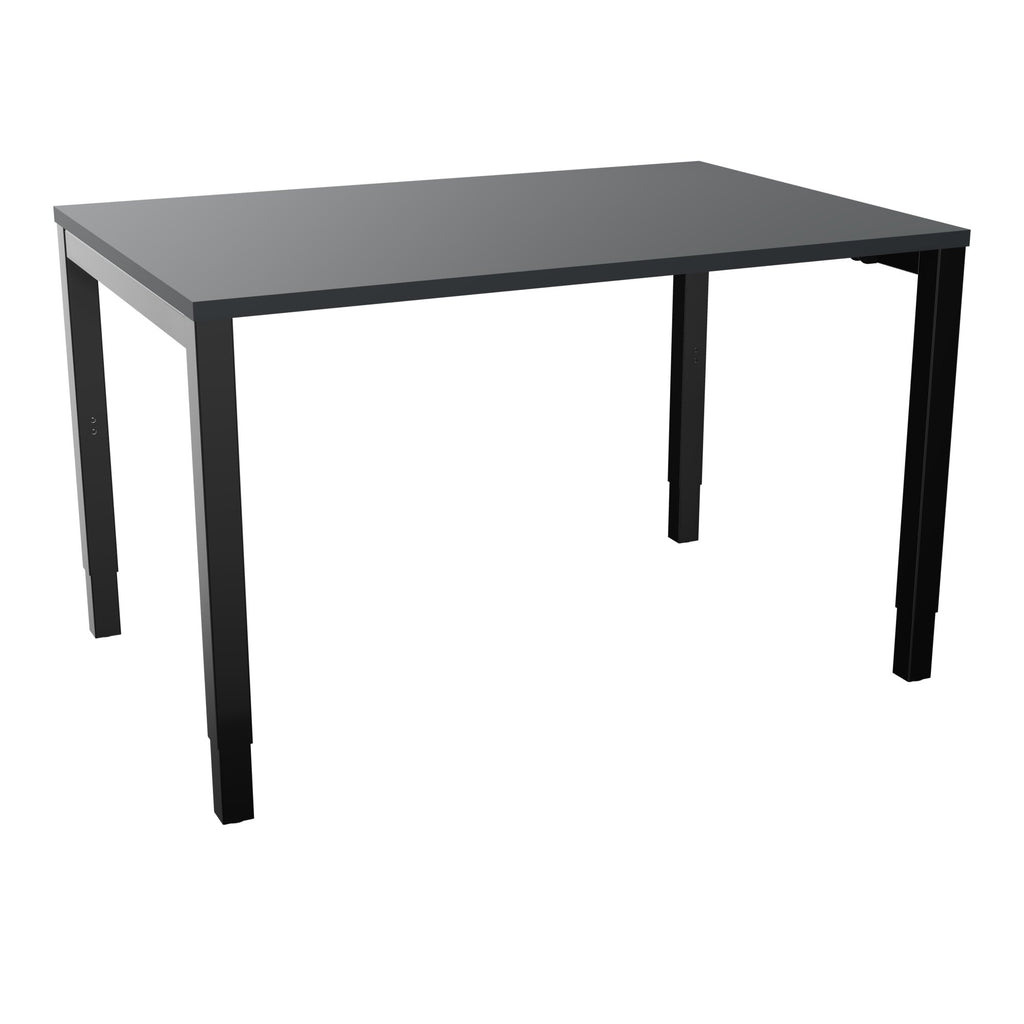 Bureau rectangle Arial - Plateau mélaminé noir velours