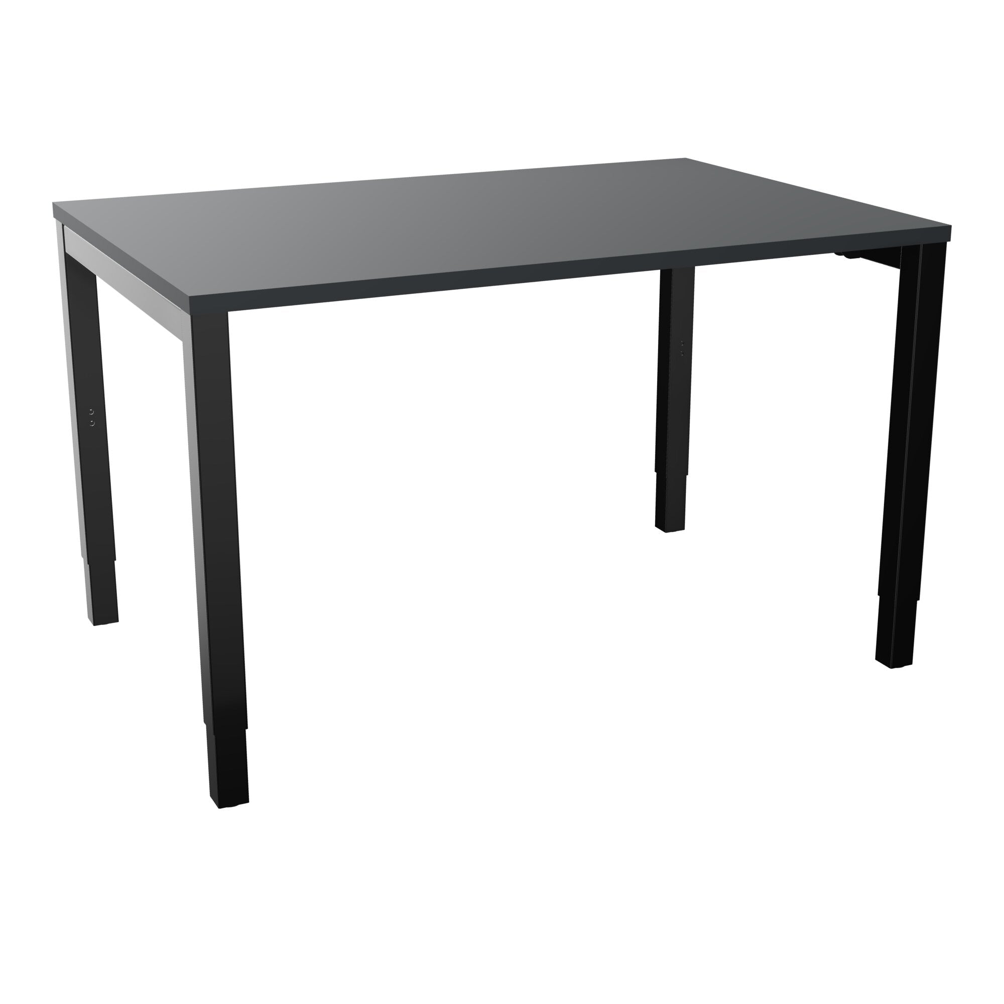 Bureau rectangle Arial - Plateau mélaminé noir velours