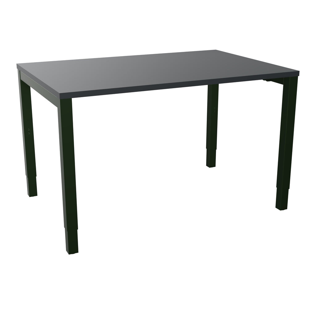 Bureau rectangle Arial - Plateau mélaminé noir velours