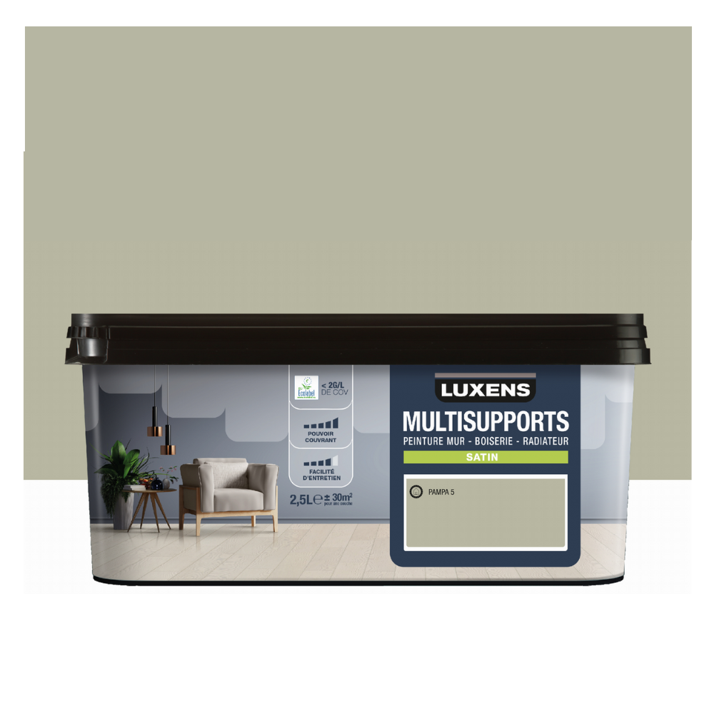 Peinture intérieure satin PAMPA 5 - 2.5L LUXENS