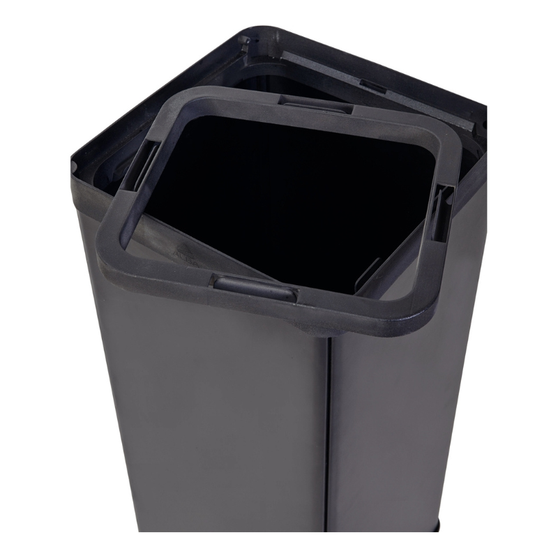 Poubelle métal tri sélectif 50L - VERT