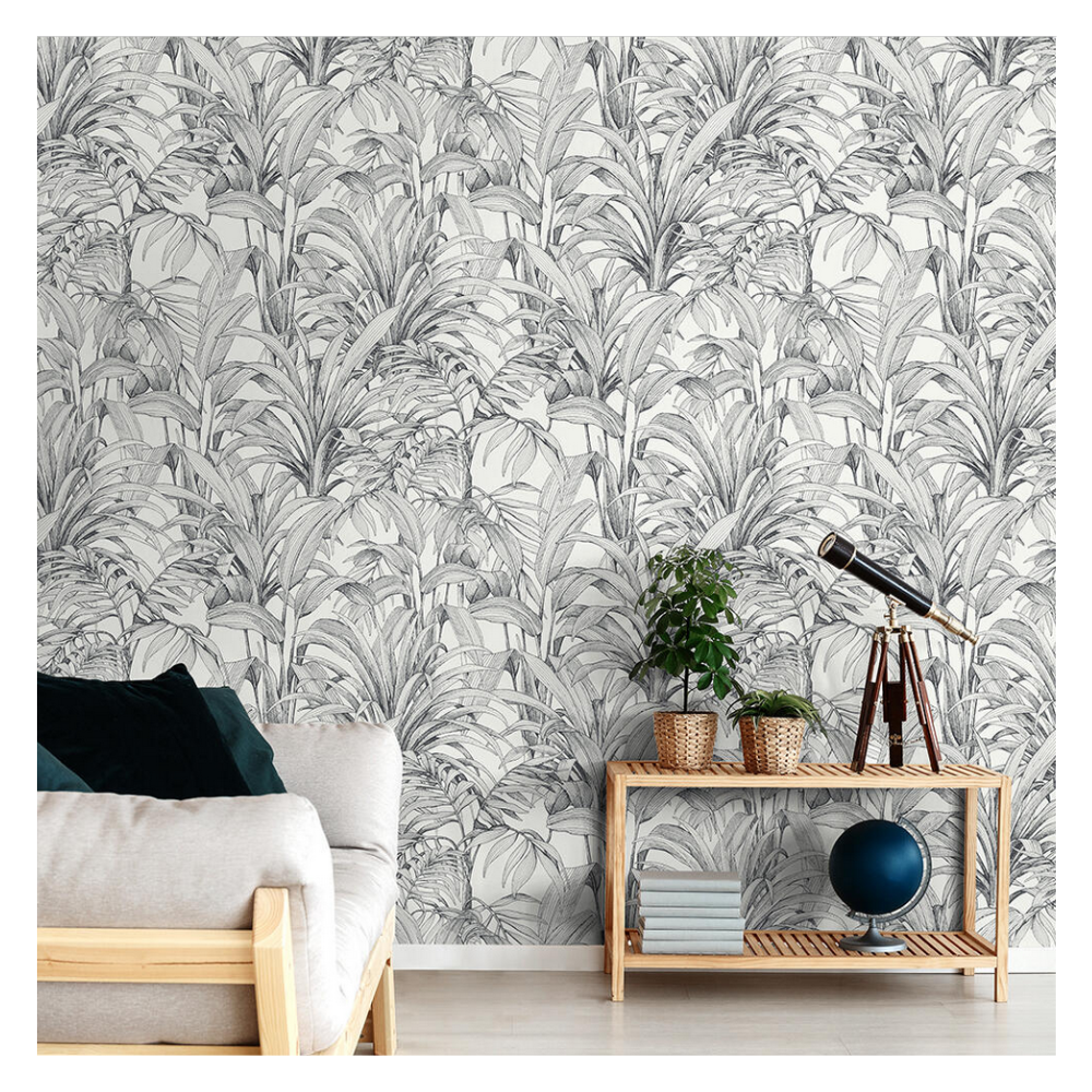 Papier peint intissé Aliare noir et blanc