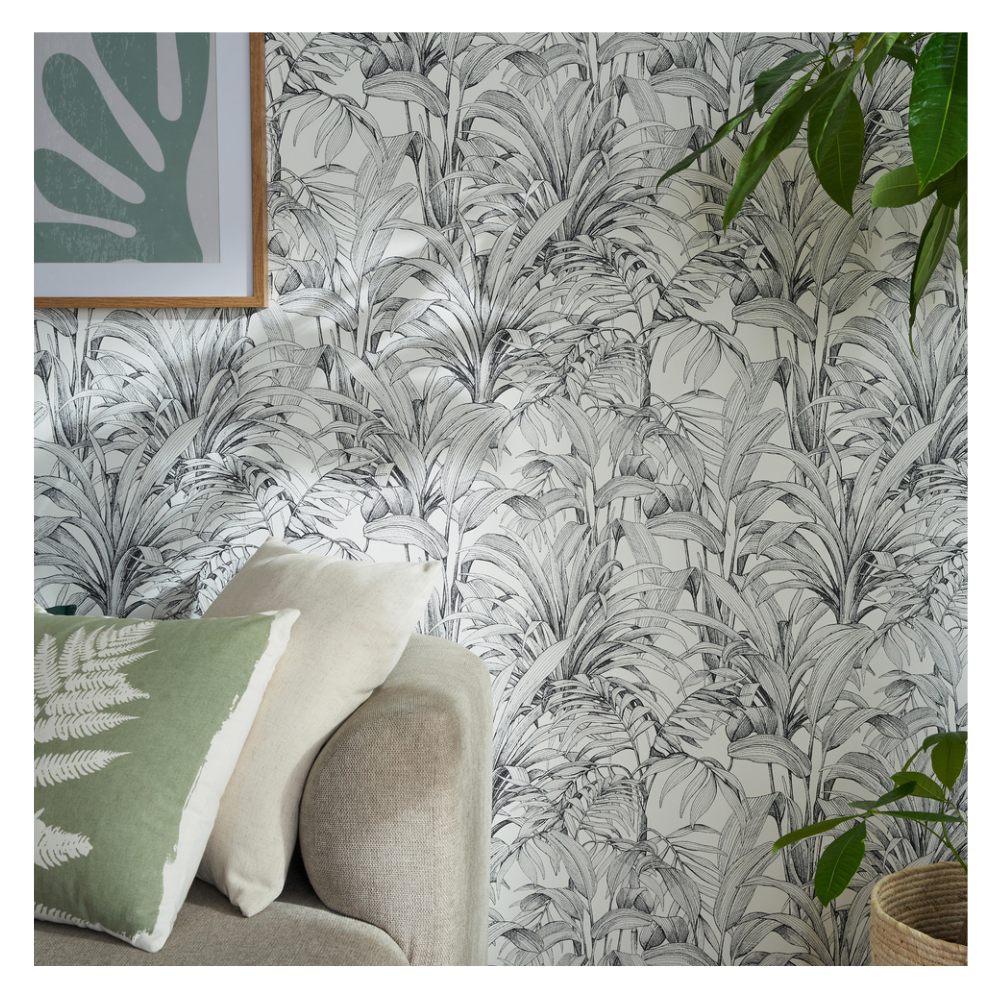 Papier peint intissé Aliare noir et blanc