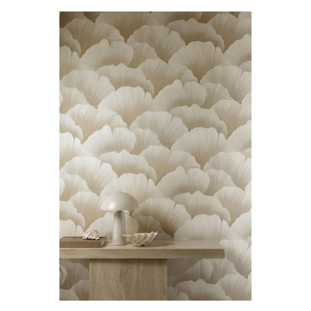 Papier peint intissé Maya hibiscus beige