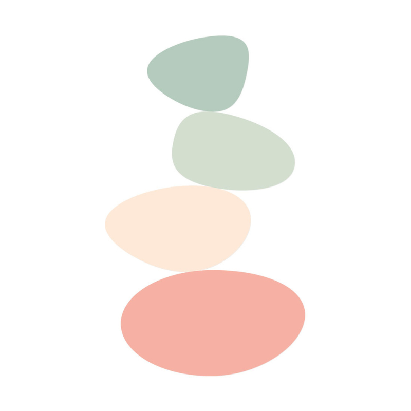 Sticker galets pastel