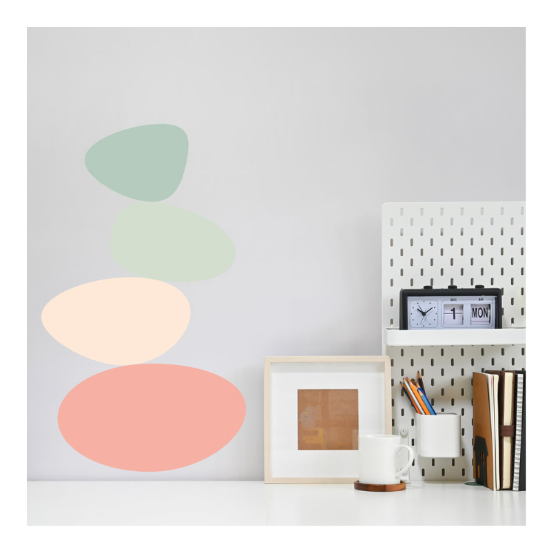 Sticker galets pastel