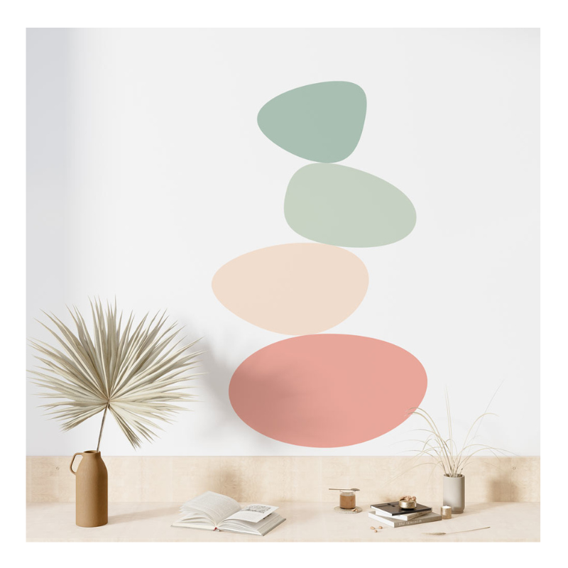 Sticker galets pastel