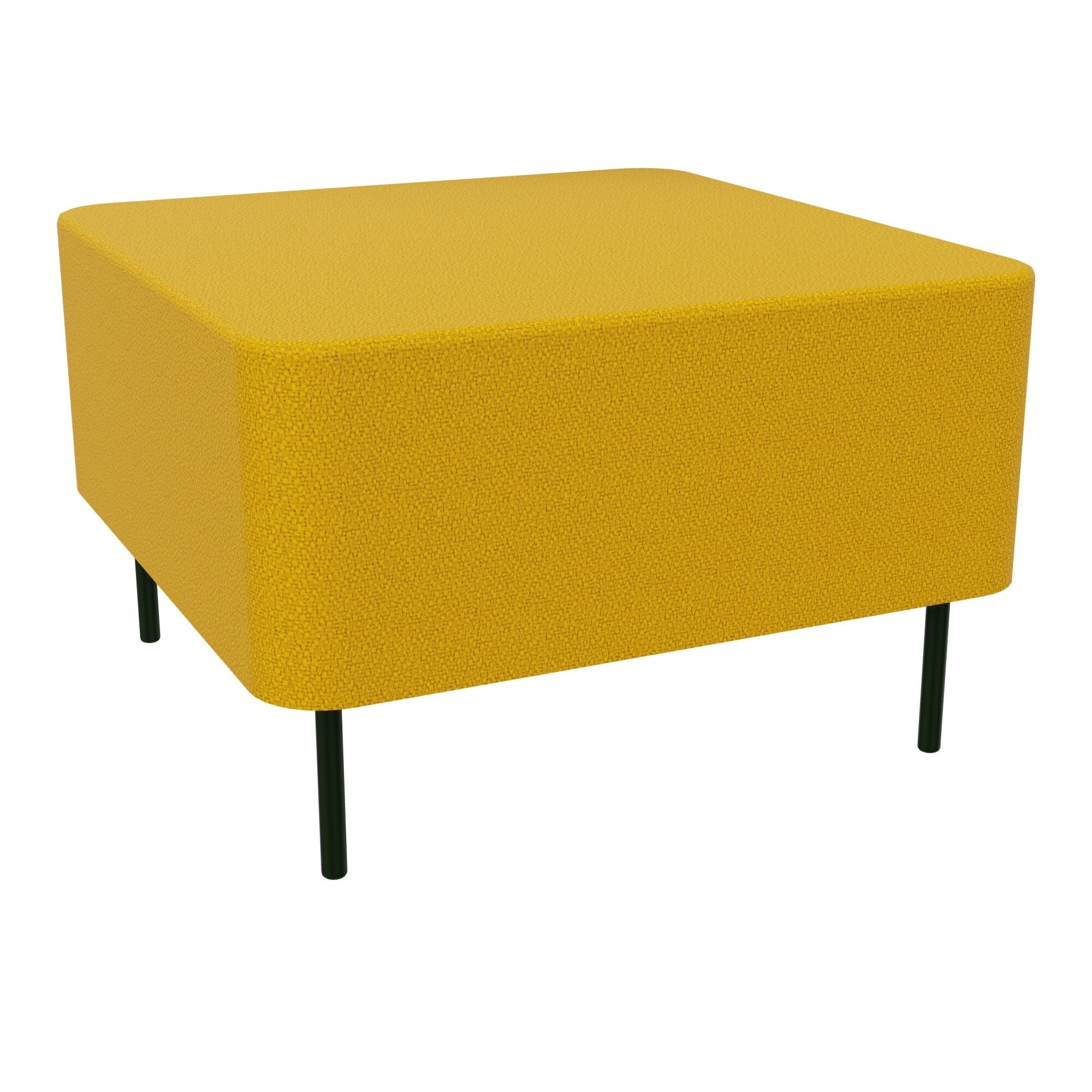 Assise Zélie L.67 x H.43 cm tissu Step Jaune moutarde