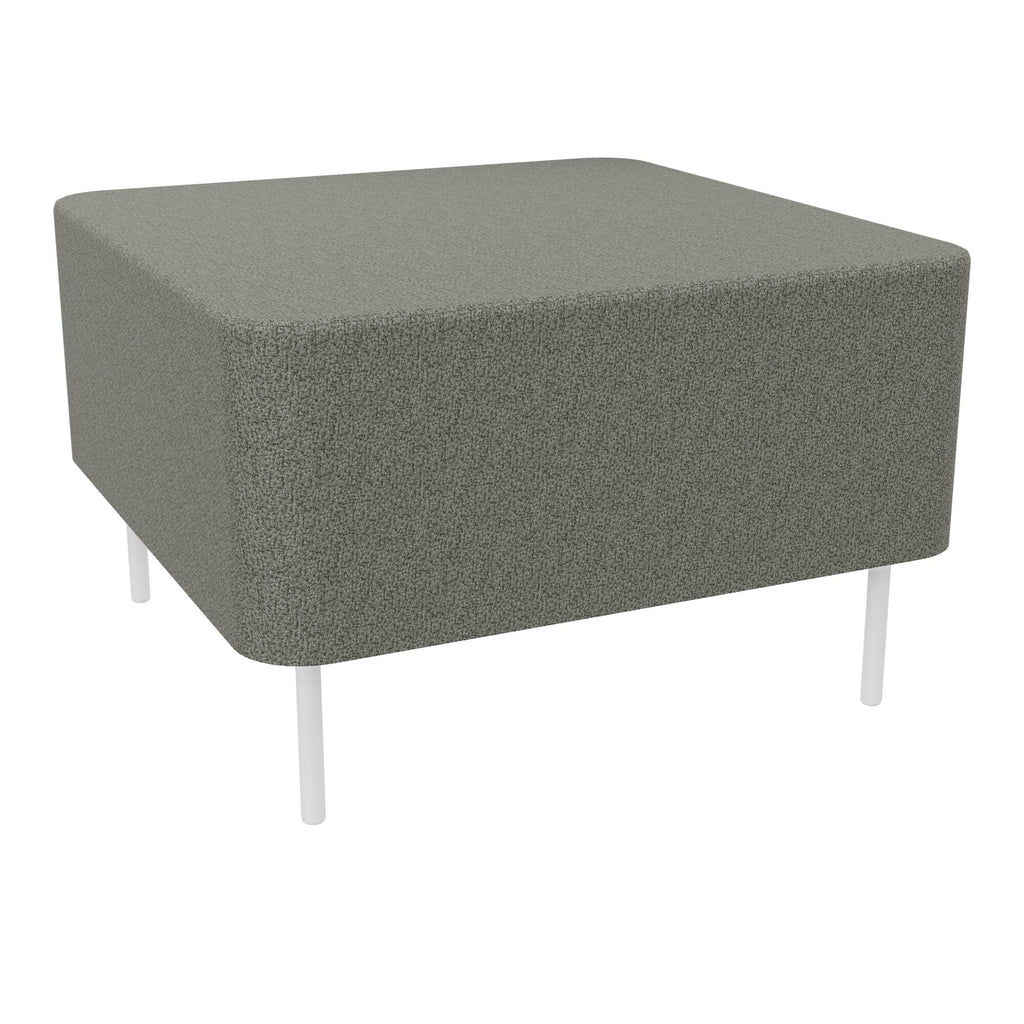 Assise Zélie L.67 x H.43 cm tissu Step Mélangé anthracite chiné