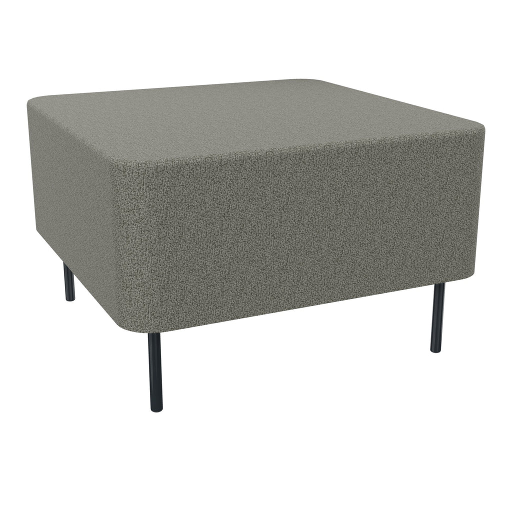 Assise Zélie L.67 x H.43 cm tissu Step Mélangé anthracite chiné