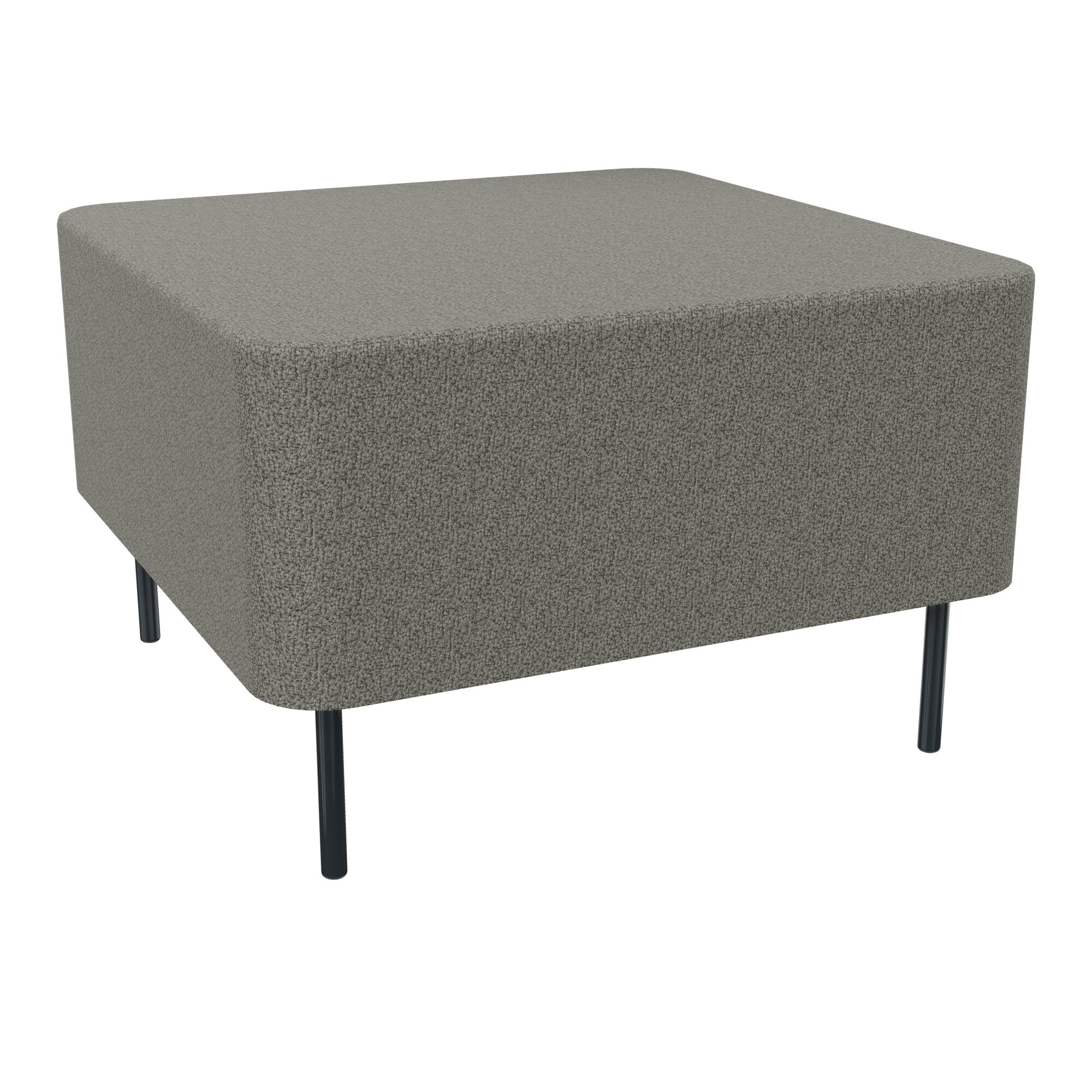 Assise Zélie L.67 x H.43 cm tissu Step Mélangé anthracite chiné