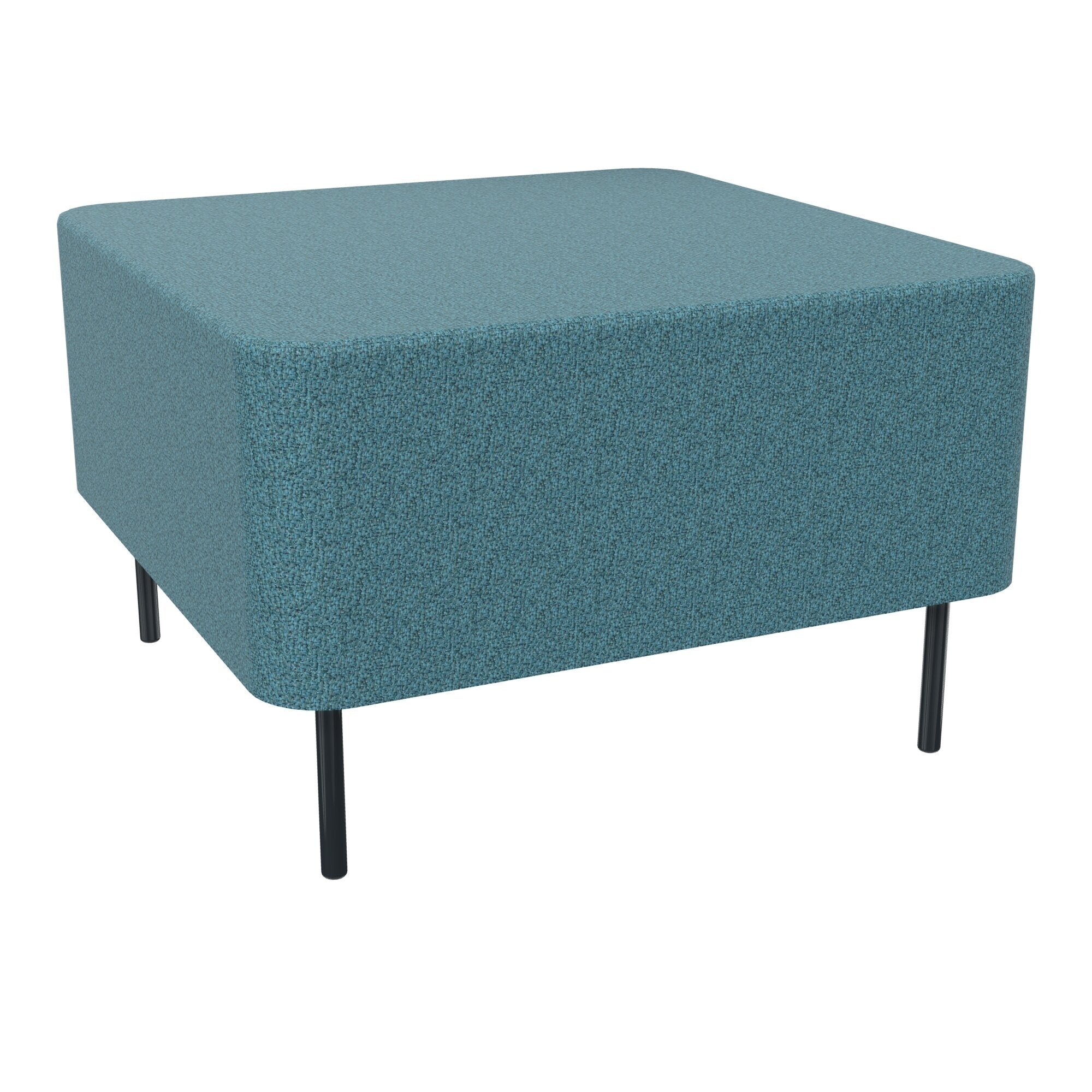 Assise Zélie L.67 x H.43 cm tissu Step Mélangé bleu denim chiné