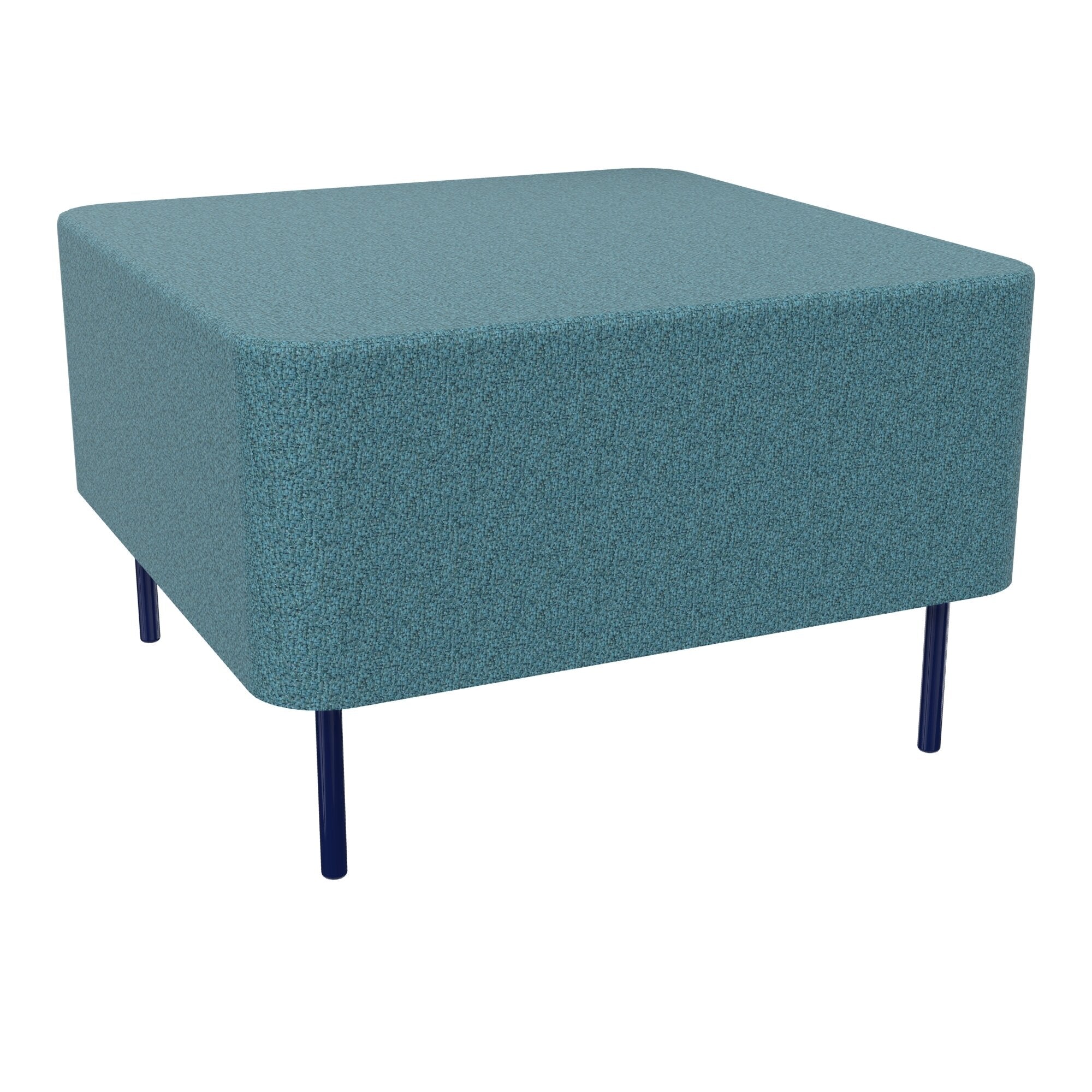 Assise Zélie L.67 x H.43 cm tissu Step Mélangé bleu denim chiné