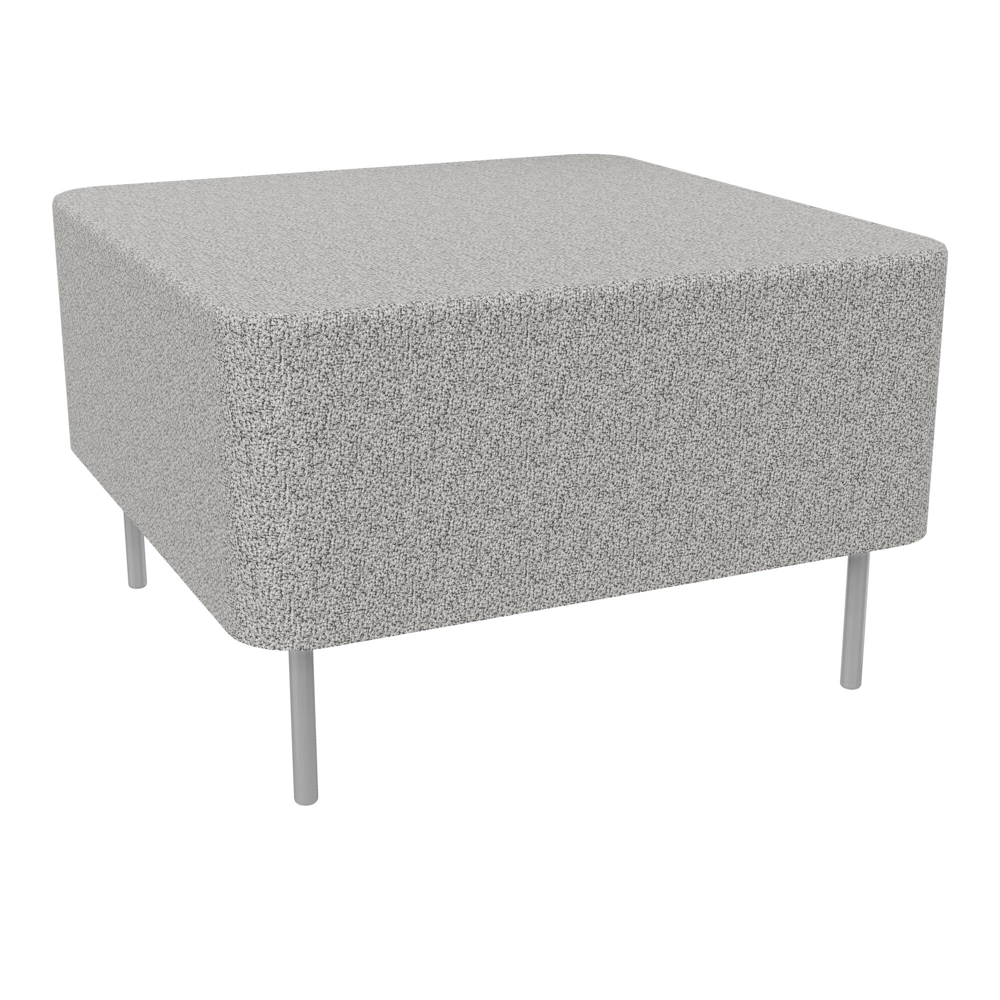 Assise Zélie L.67 x H.43 cm tissu Step Mélangé gris clair chiné