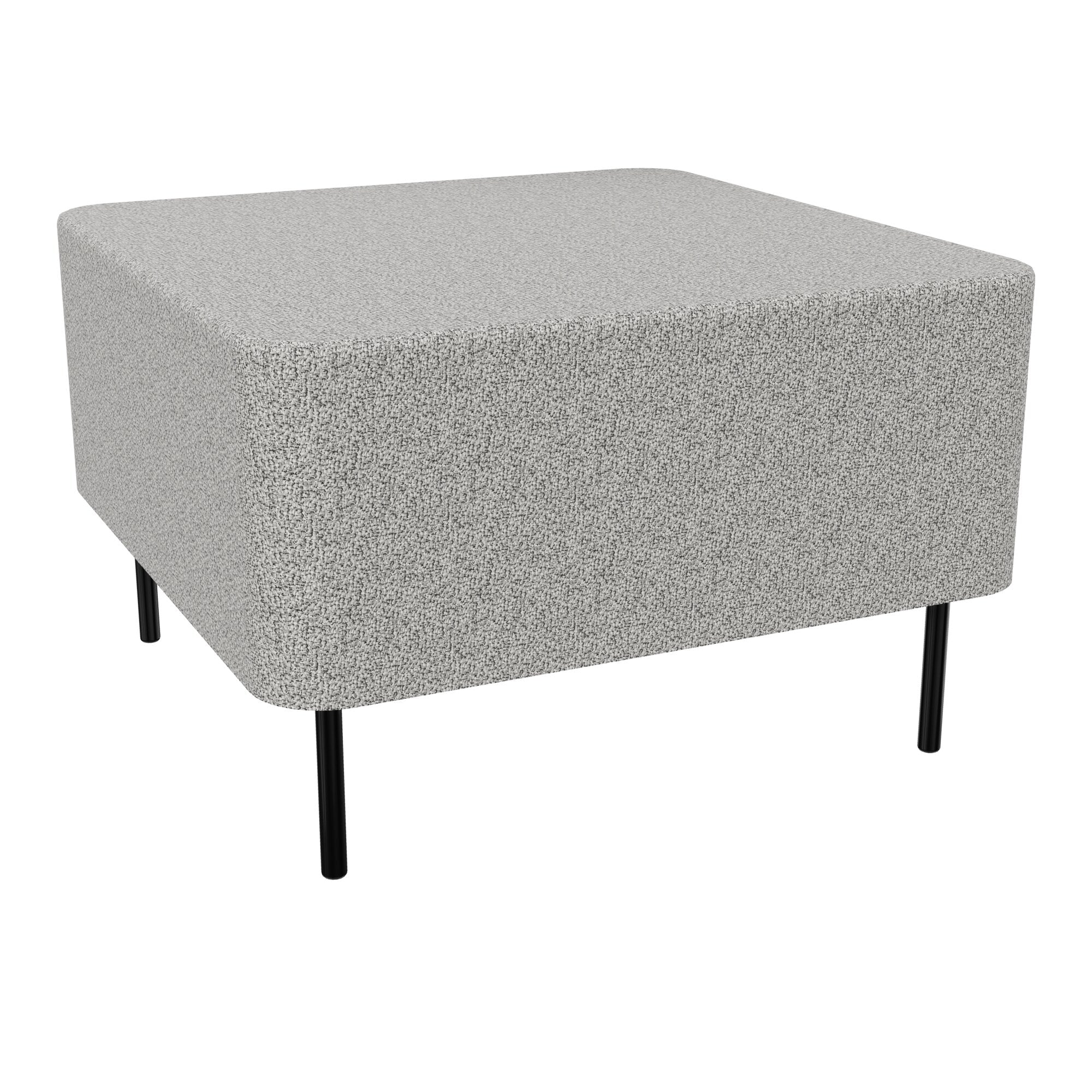 Assise Zélie L.67 x H.43 cm tissu Step Mélangé gris clair chiné