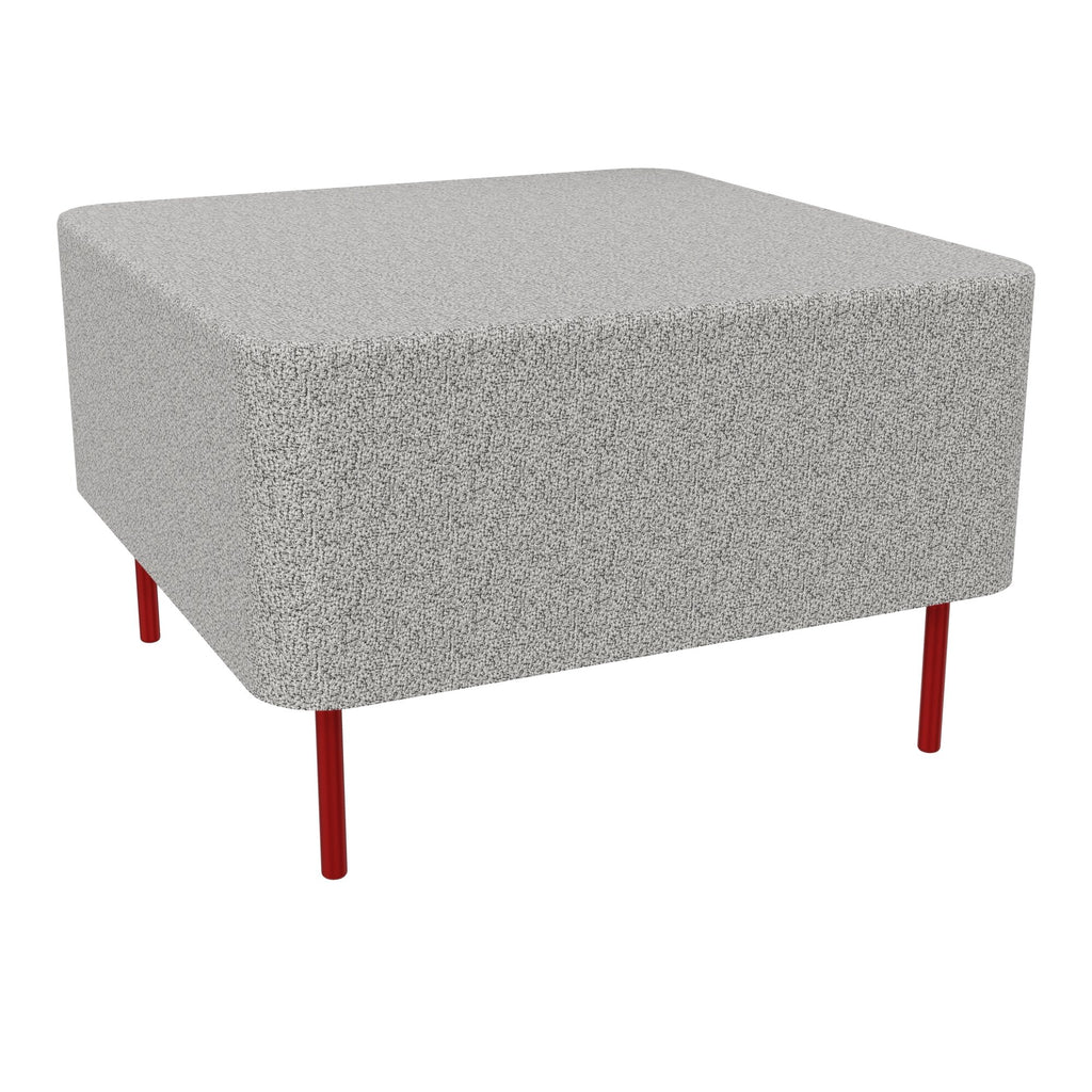 Assise Zélie L.67 x H.43 cm tissu Step Mélangé gris clair chiné