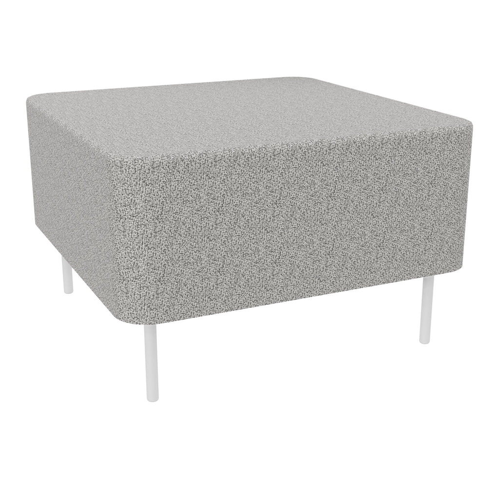 Assise Zélie L.67 x H.43 cm tissu Step Mélangé gris clair chiné