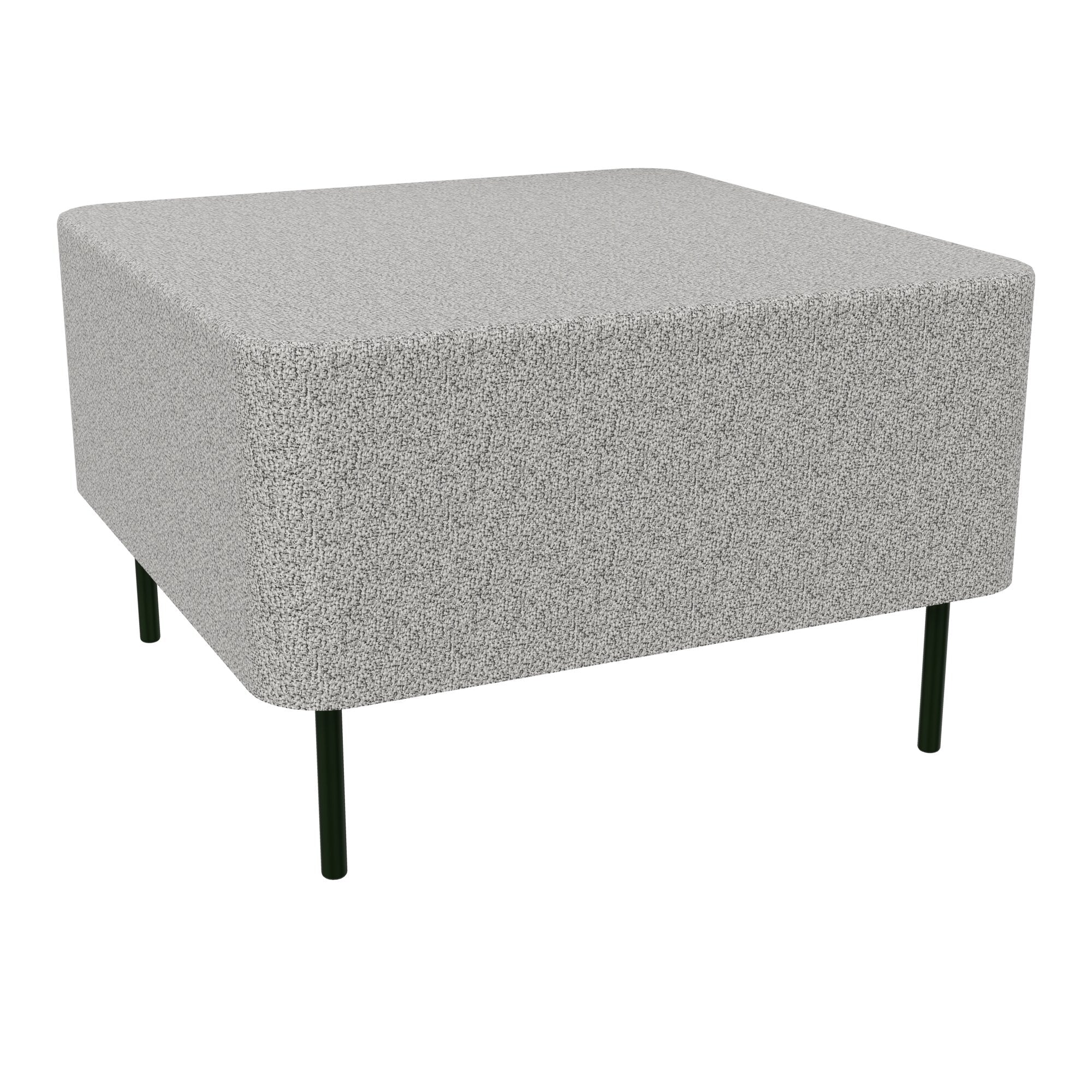 Assise Zélie L.67 x H.43 cm tissu Step Mélangé gris clair chiné