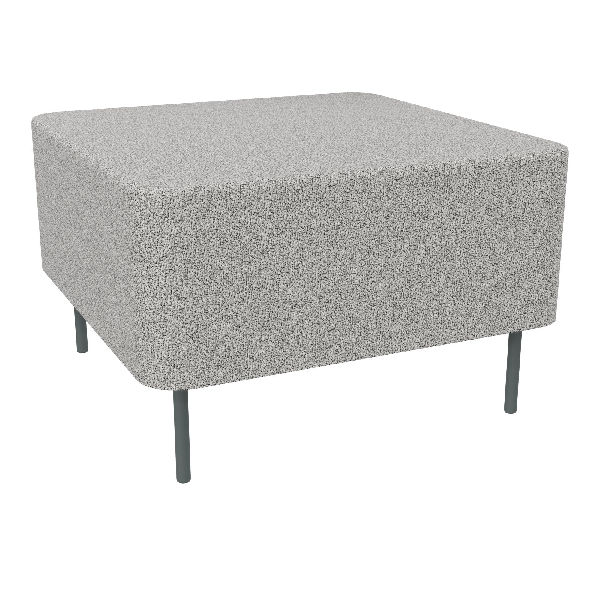 Assise Zélie L.67 x H.43 cm tissu Step Mélangé gris clair chiné