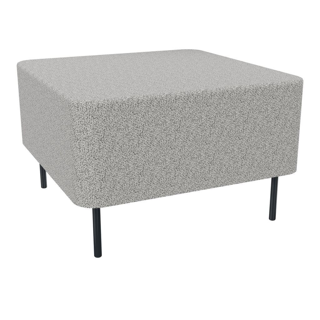 Assise Zélie L.67 x H.43 cm tissu Step Mélangé gris clair chiné