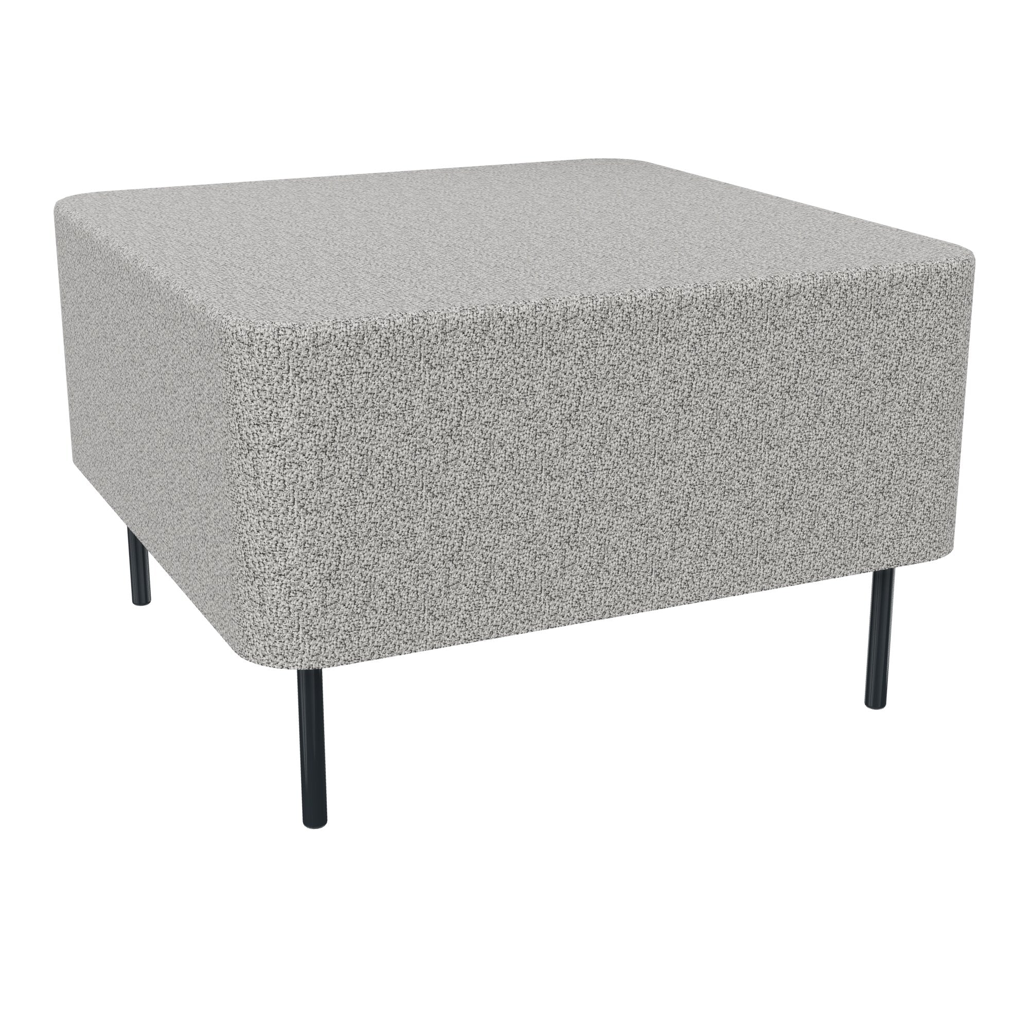 Assise Zélie L.67 x H.43 cm tissu Step Mélangé gris clair chiné