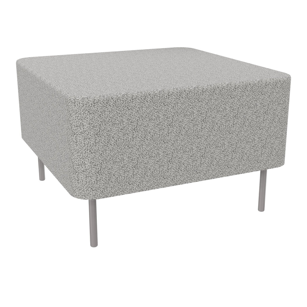 Assise Zélie L.67 x H.43 cm tissu Step Mélangé gris clair chiné