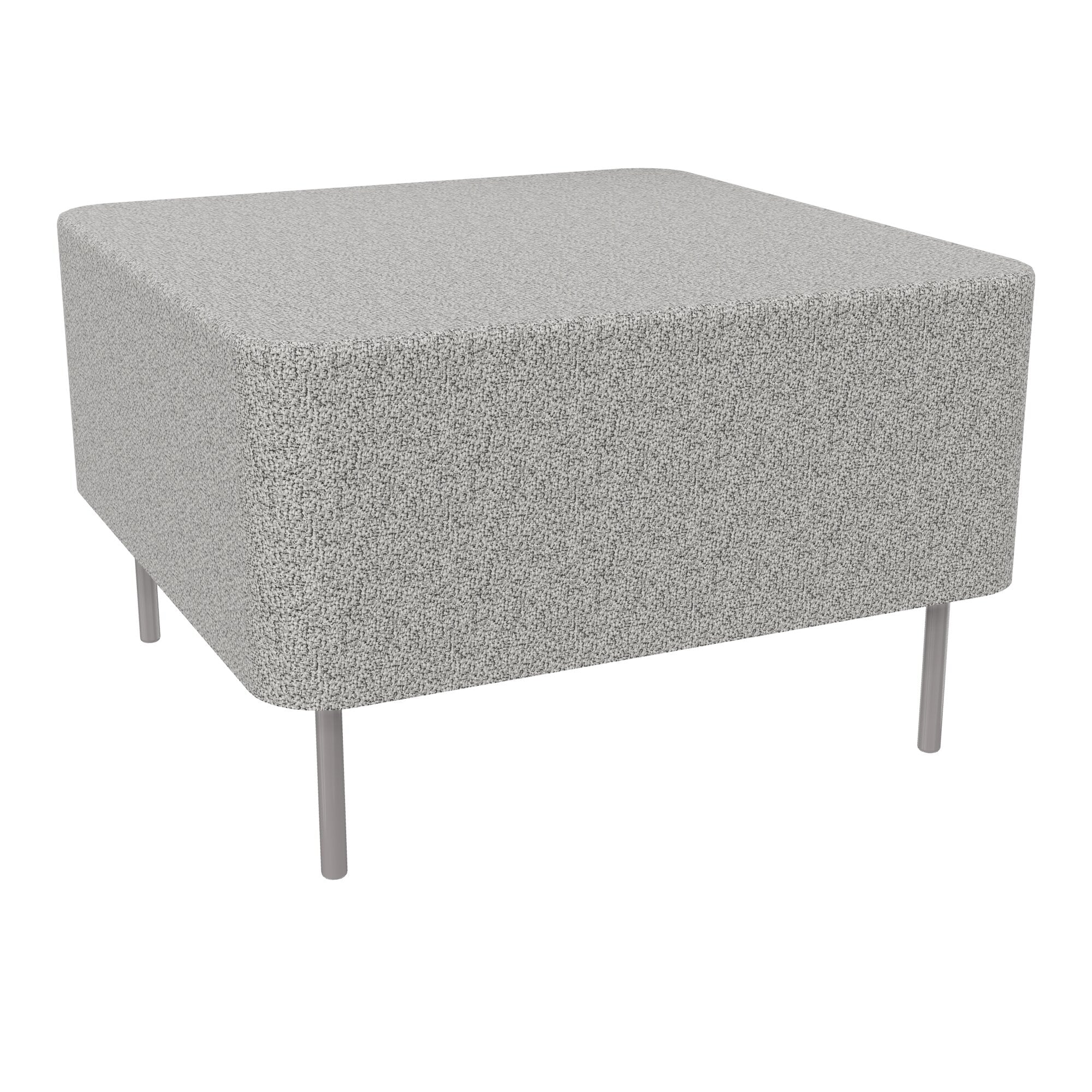 Assise Zélie L.67 x H.43 cm tissu Step Mélangé gris clair chiné