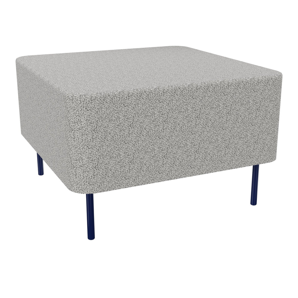 Assise Zélie L.67 x H.43 cm tissu Step Mélangé gris clair chiné